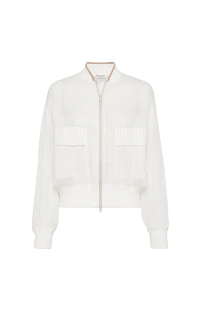 Brunello Cucinelli Bomber Jacket With Monili