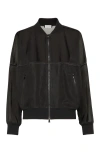 Brunello Cucinelli Monili Bomber Jacket In Black