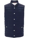 Brunello Cucinelli Down Vest In Blue