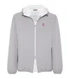 Brunello Cucinelli Water-resistant Hooded Jacket In Grey