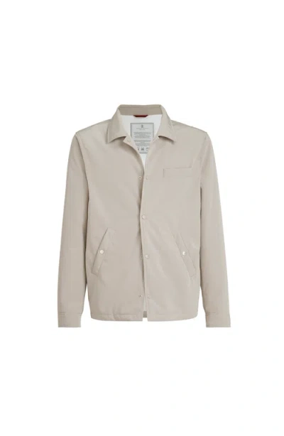 Brunello Cucinelli Bonded Nylon Outerwear Jacket In Gray