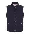 Brunello Cucinelli Bonded Taffeta Down Gilet In Blue