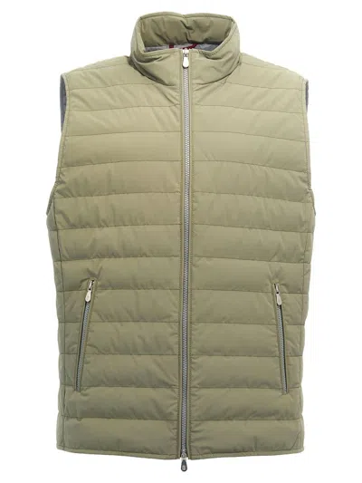 BRUNELLO CUCINELLI BRUNELLO CUCINELLI BONDED TAFFETA LIGHTWEIGHT DOWN VEST