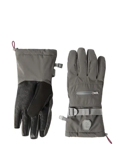 Brunello Cucinelli Bonded Taffeta Mountain Gloves With Logo In Multi