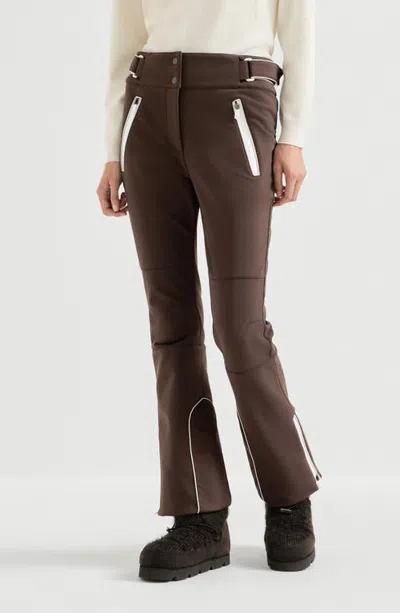 Brunello Cucinelli Bonded Techno Fabric Mountain Trousers In Brown