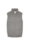 Brunello Cucinelli Bonded Wool Down Vest In Gray