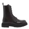 Brunello Cucinelli Leather Biker Boots In Brown