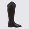 Brunello Cucinelli Women Classic Leather Boot With Precious Spurs In Brown