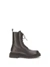 Brunello Cucinelli Leather Ankle Boots In Brown