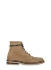 Brunello Cucinelli Iconic Sole Lace-up Boot In Brown