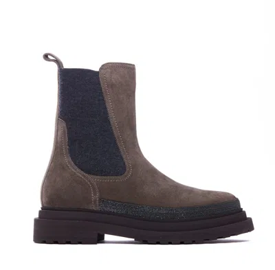 Brunello Cucinelli Ankle Boot In Brown