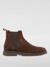 Brunello Cucinelli Dark Brown Suede Leather Ankle Boot In Braun
