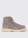 Brunello Cucinelli Men Suede Ankle Boots In Gold