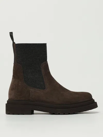 BRUNELLO CUCINELLI BOOTS BRUNELLO CUCINELLI WOMAN COLOR BROWN,H17492032