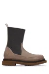 Brunello Cucinelli Neutral Suede Chelsea Boots In C8275