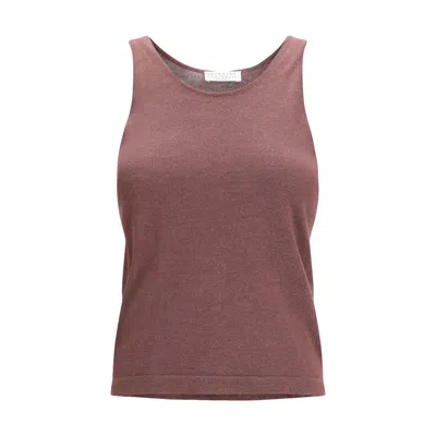 Brunello Cucinelli Women Sparkling Knit Tank Top In Pink