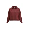 Brunello Cucinelli Shiny Flap Detail Sweatshirt Bordeaux In Burgundy