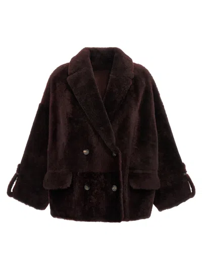 BRUNELLO CUCINELLI BORDEAUX REVERSIBLE JACKET