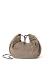 Brunello Cucinelli Women Suede Hobo Brioche Handbag