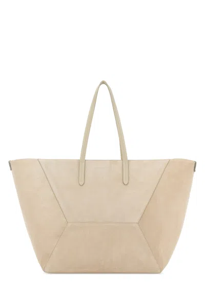 Brunello Cucinelli Sand Suede Shopping Bag