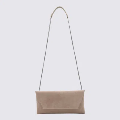 BRUNELLO CUCINELLI BRUNELLO CUCINELLI BEIGE LEATHER POUCHES