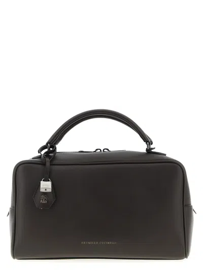Brunello Cucinelli Boston Explorer Hand Bags Brown