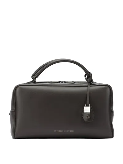 Brunello Cucinelli "boston Explorer" Handbag In Black