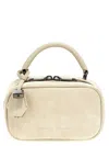 Brunello Cucinelli Small Handbag With Suede Finish And Detachable Strap In Beige