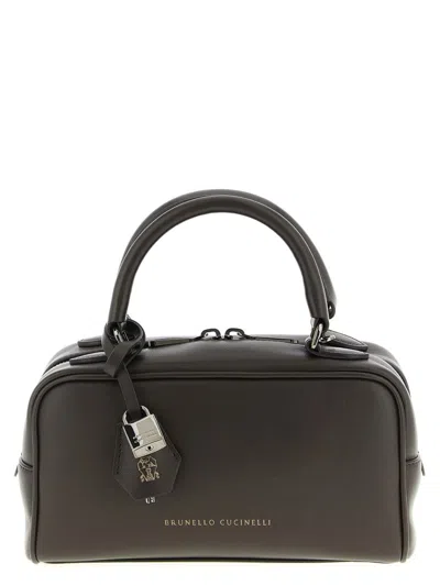 Brunello Cucinelli 'boston Explorer' Small Handbag In Brown