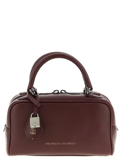 Brunello Cucinelli 'boston Explorer' Small Handbag In Red