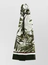 Brunello Cucinelli 'botanical Leaf Print Sheer Scarf'