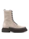 Brunello Cucinelli Monili-detail Suede Boots In Silver