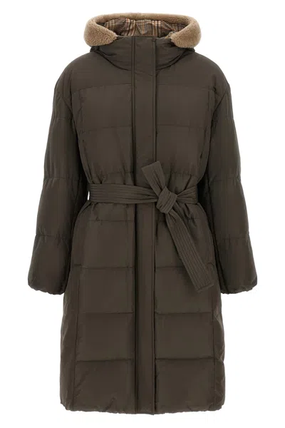 Brunello Cucinelli Boudin Quilted Down Jacket In Brown