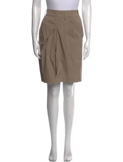 Pre-owned Brunello Cucinelli Bow Accents Knee-length Skirt In Brown