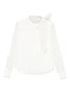 Brunello Cucinelli Bow-detail Long-sleeve Blouse In White