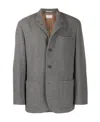 Brunello Cucinelli Boxy Fit Button Down Jacket In Gray