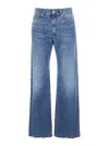 Brunello Cucinelli 'boyfriend' Blue Five Pocket Jeans With Faded Effect In Denim Woman