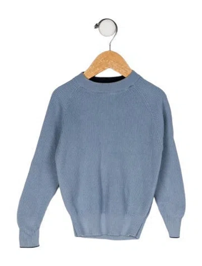 Pre-owned Brunello Cucinelli Babies' Boys' Woven Sweater In Blue
