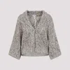 Brunello Cucinelli Braid Cardigan In Gray