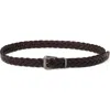 Brunello Cucinelli Braided Belt In Brown