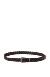 Brunello Cucinelli Woven Belt Belts Multicolor In Black