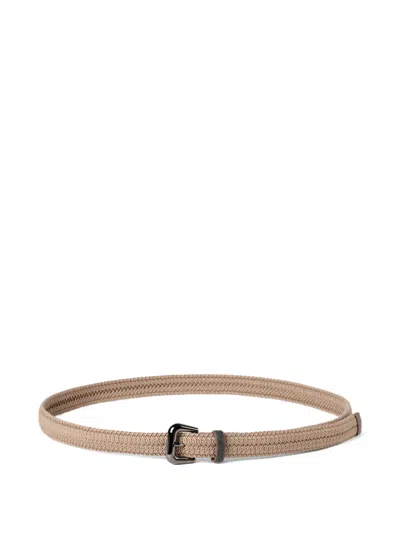 Brunello Cucinelli Braided Belt In Brown