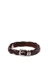 Brunello Cucinelli Men Braided Belt With Detailed Buckle And Tip In Brown