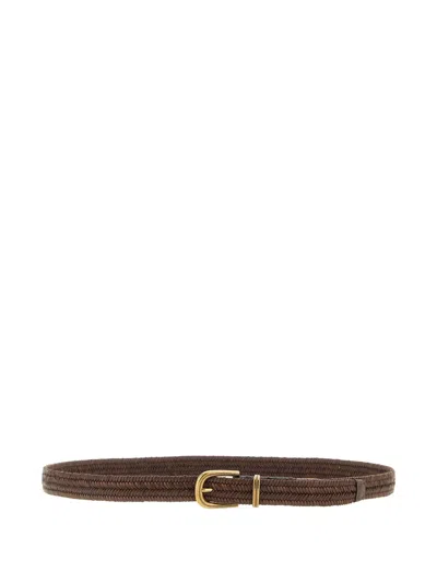 Brunello Cucinelli High-quality Leather Blend Belt In Multicolor