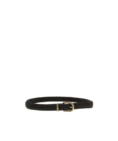 Brunello Cucinelli Braided Buckled Belt In Brown