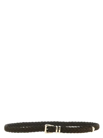 Brunello Cucinelli Braided Calf Belt Belts Brown In Burgundy