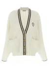 Brunello Cucinelli Cable Knit Cardigan With Patch Pockets In Neutral