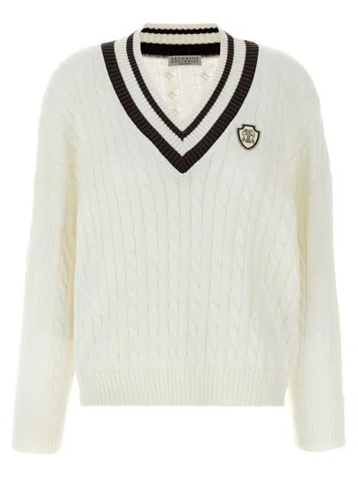 BRUNELLO CUCINELLI BRUNELLO CUCINELLI BRAIDED COTTON SWEATER