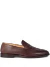 Brunello Cucinelli Braided-effect Penny-slot Loafers In Brown