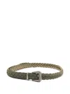 Brunello Cucinelli Adjustable Braided Belts For Versatile Style In Green